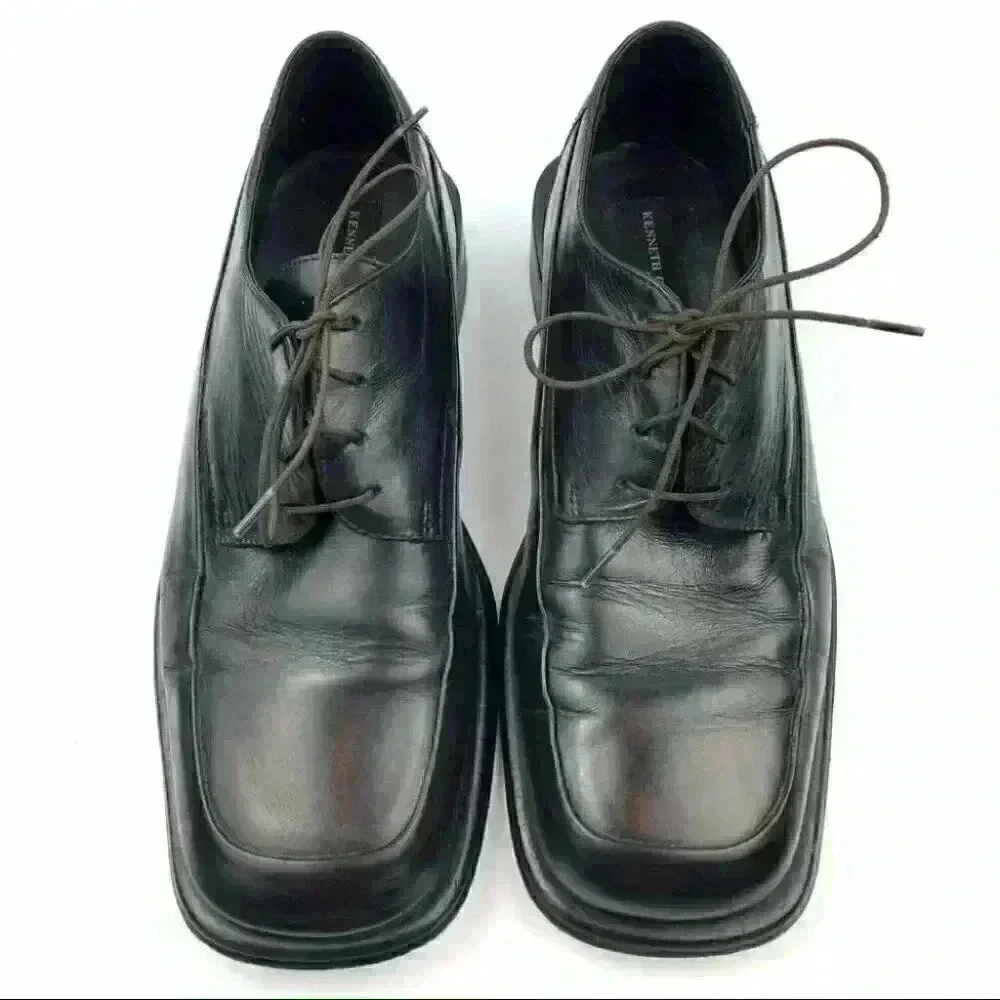 Kenneth Cole dress oxfords 9 black Italian leather